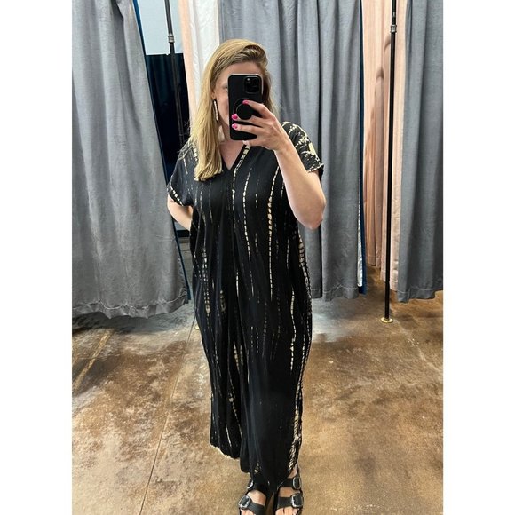 KATHMANDU IMPORTS Dresses Tie Dye V Neck Maxi Dress Os New Poshmark
